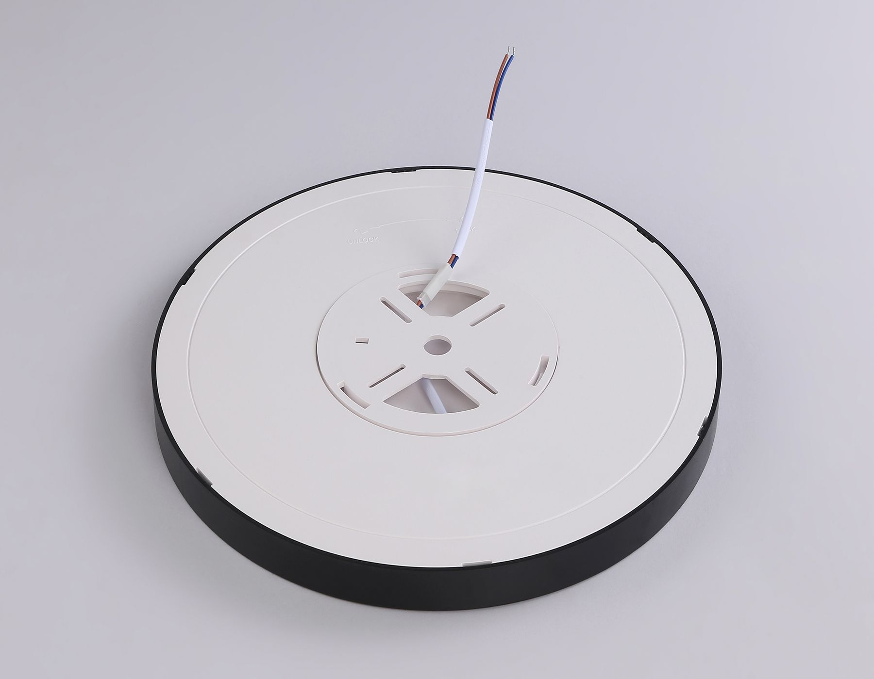 Светильник светодиодный ультратонкий 3000K-6500K с CCT-переключателем FZ1902 BK черный IP54 13W 3000K-6500K CCT-переключатель D230*25 (Без ПДУ)