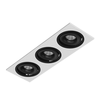 Встраиваемый поворотный светодиодный светильник MJ1006 SQ3 White-Black 4000K (10516)