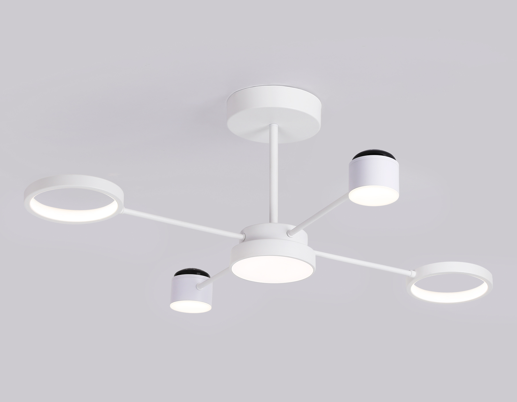 Потолочный светодиодный светильник с пультом FL51631/4+1 WH белый 3000K-6400K 48W 910*745*300 (ПДУ ИК)