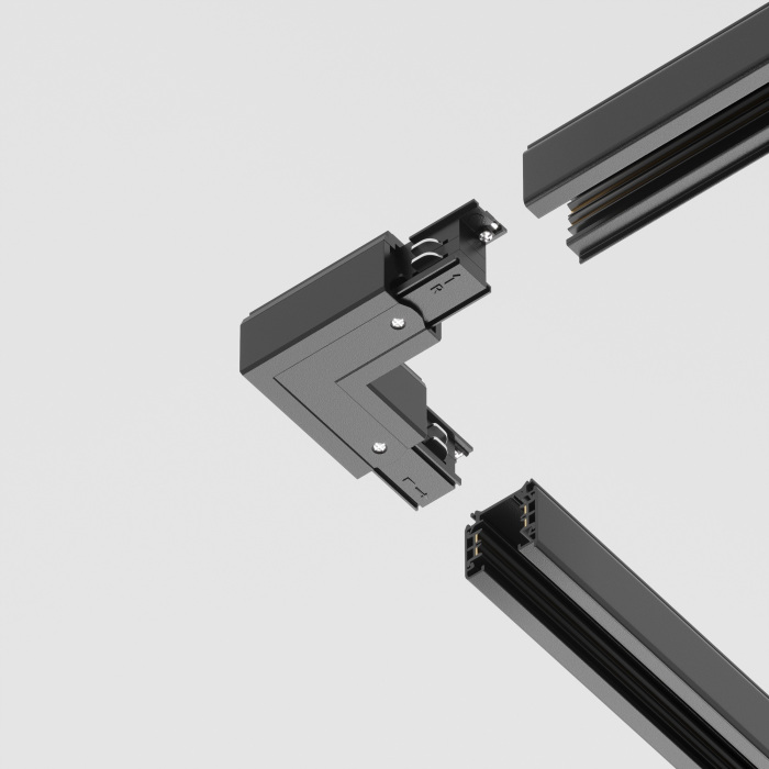 Коннектор угловой внутренний Trinity черный трехфазный Maytoni Technical TRA005CL-31B-R (tra005cl_31b_r)