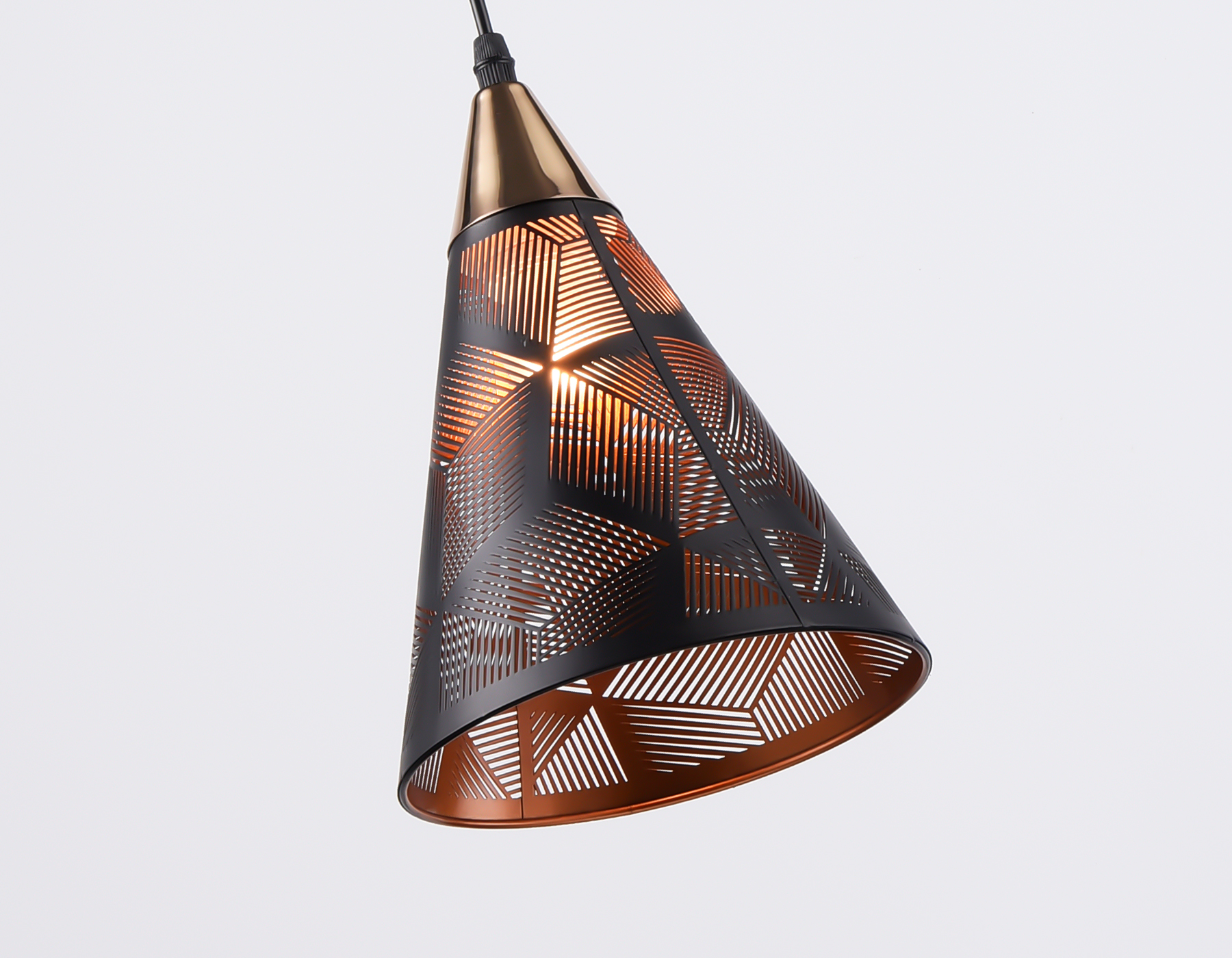 Подвесной светильник TR8431 BK/FGD черный/золото E27 max 40W D180*800