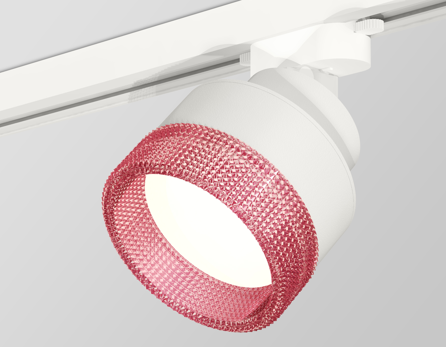 Комплект трекового светильника с композитным хрусталем XT8101042 SWH/PI белый песок/розовый GX53 (A2524, A2105, C8101, N8486)