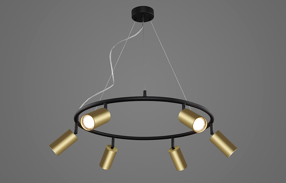 Светильник подвесной Crystal Lux CLT 015C6 D600 BL-GO