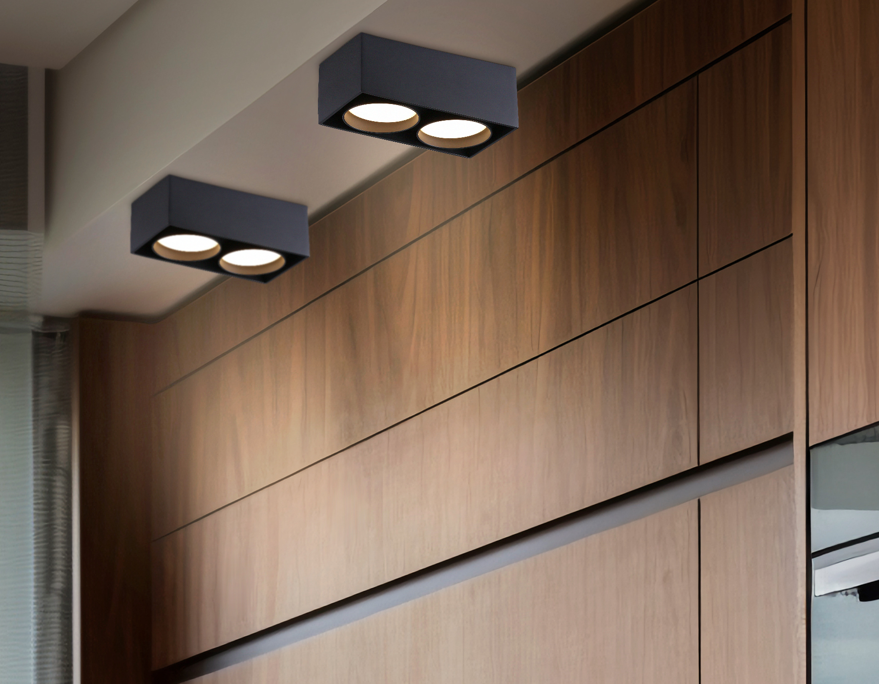 Накладной точечный светильник GX53 TN70875/2 BK черный GX53/2 max 12W 185*92*62