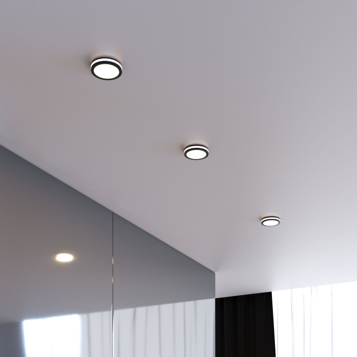 Встраиваемый светильник Elektrostandard Aster DSKR80 5W 3300K чрный (electrostandart_a063989)