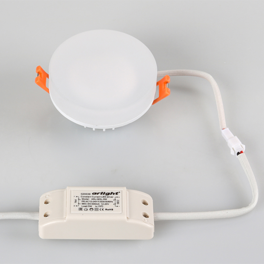 Светильник LTD-80R-Opal-Roll 5W Warm White (Arlight, IP40 Пластик, 3 года) 020809