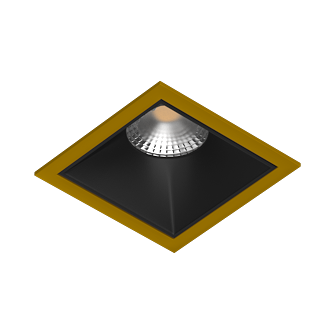Встраиваемый светильник под сменную лампу Ledron RISE KIT1 Gold-Black (2453)