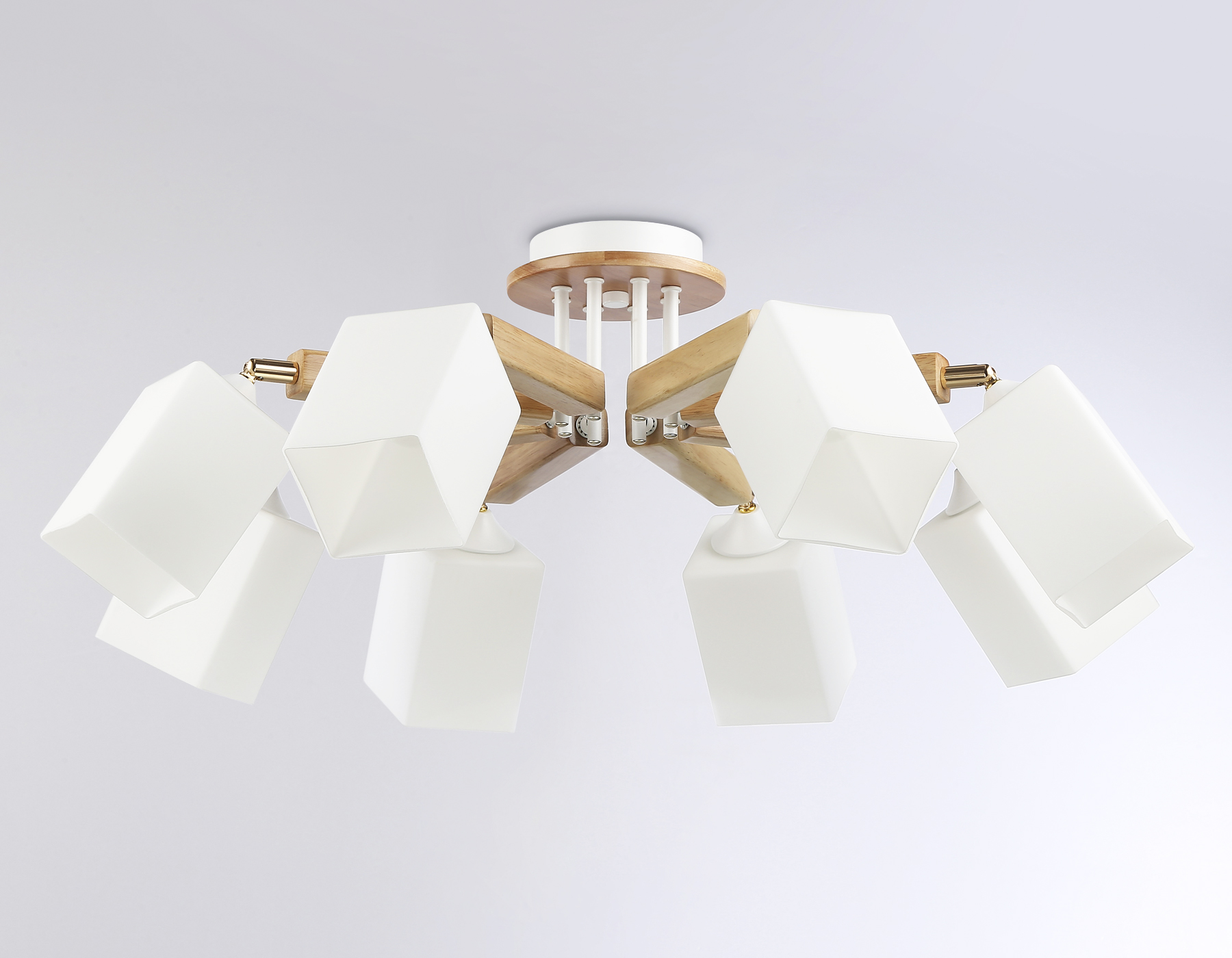 Подвесная люстра TR9522/8 WH/GD/FR белый/золото/белый матовый E27*8 max 40W D790*260