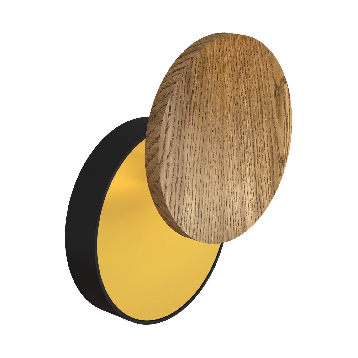 Настенный светодиодный светильник Ledron UFO G2 Wooden Black-Gold (4499)