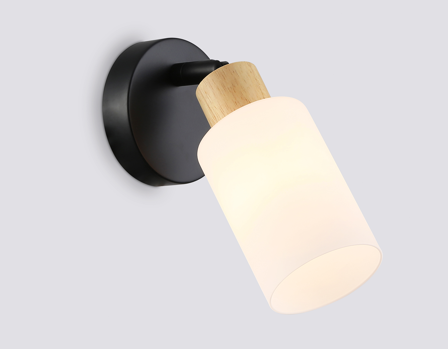 Настенно-потолочный спот в стиле лофт TR8720 BK/WD черный/дерево E14 max 60W 175*100*160