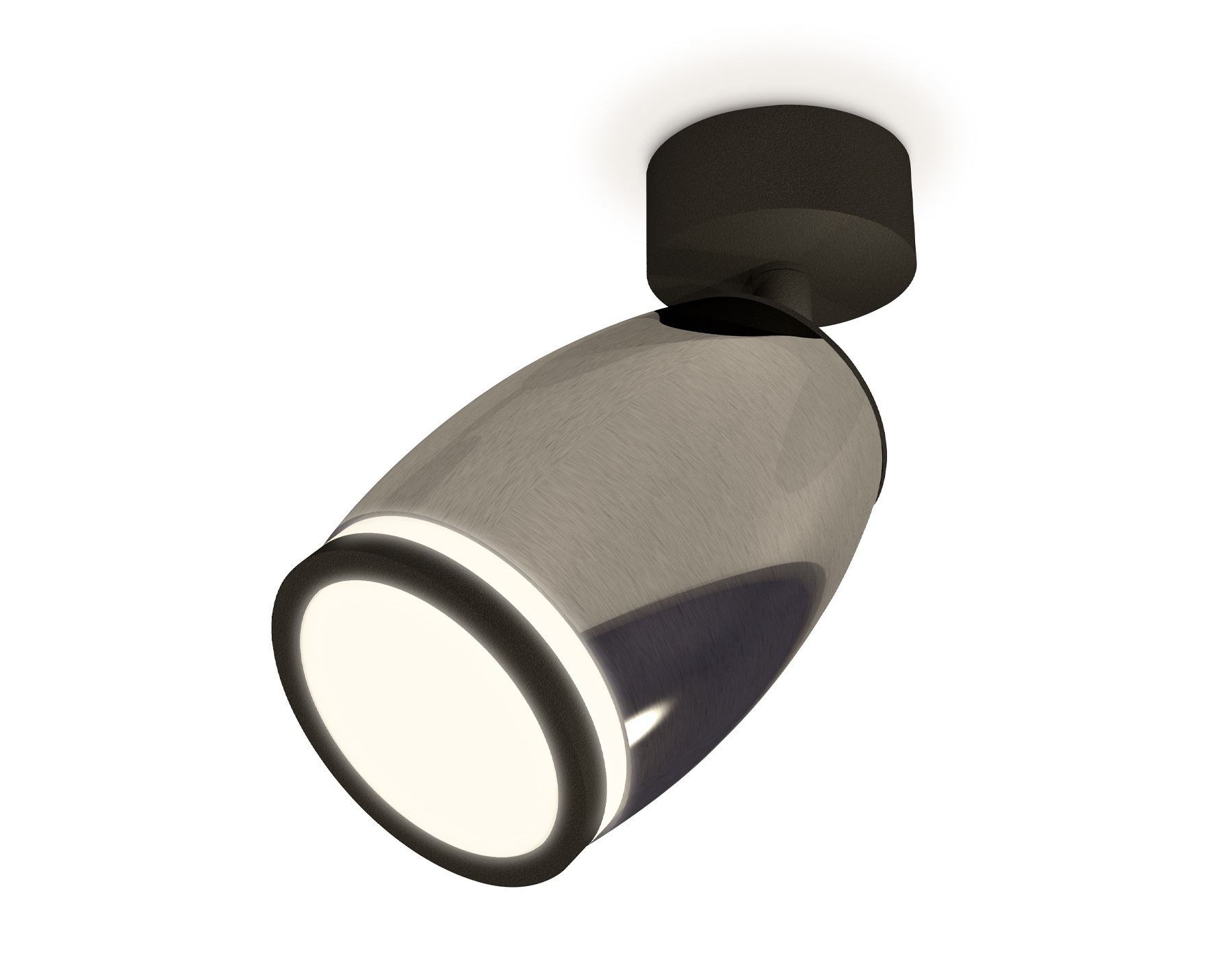 Комплект поворотного светильника с акрилом XM1123004 DCH/SBK/FR черный хром/черный песок/белый матовый MR16 GU5.3 (A2210, C1123, N7121)