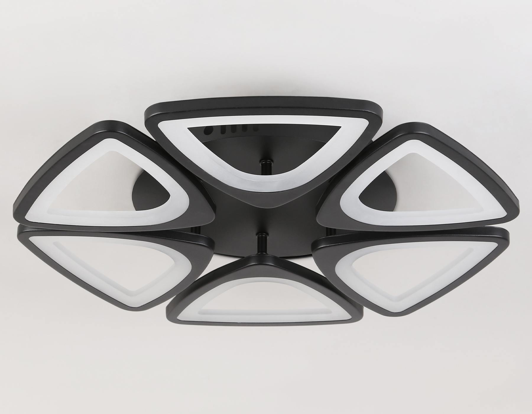 Потолочный светодиодный светильник с пультом FA4495/6 BK черный 84W 4200K/3000K+6400K/6400K+3000K D450*80 (ПДУ ИК)