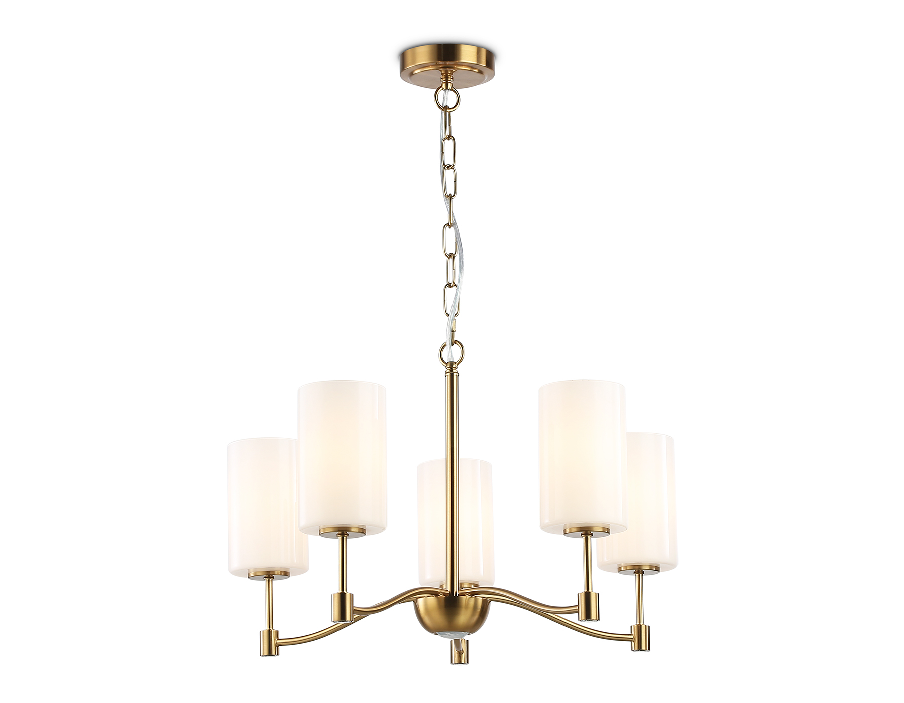 Подвесная люстра LH56051/5 BS/FR латунь/белый матовый E14*5 max 40W D590*950