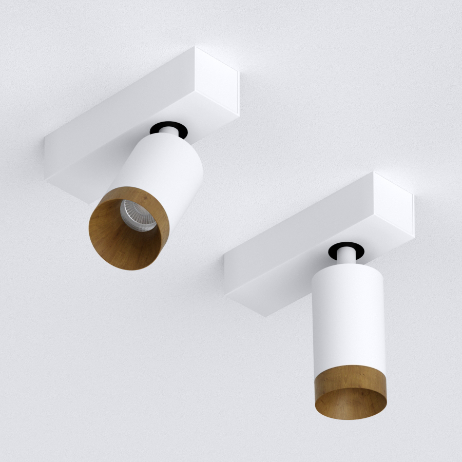 Накладной светодиодный светильник Ledron SAGITONY E S60 Wooden White (10169)