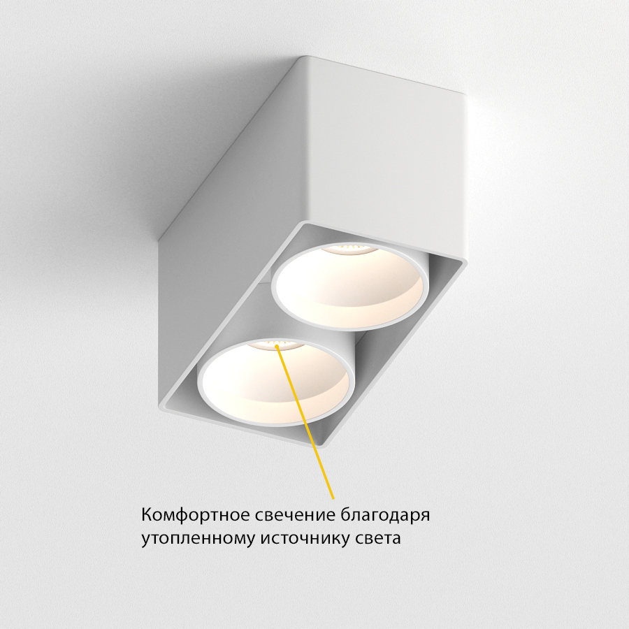 Накладной светильник под сменную лампу Ledron KEA 2 ED GU10 White (2808)
