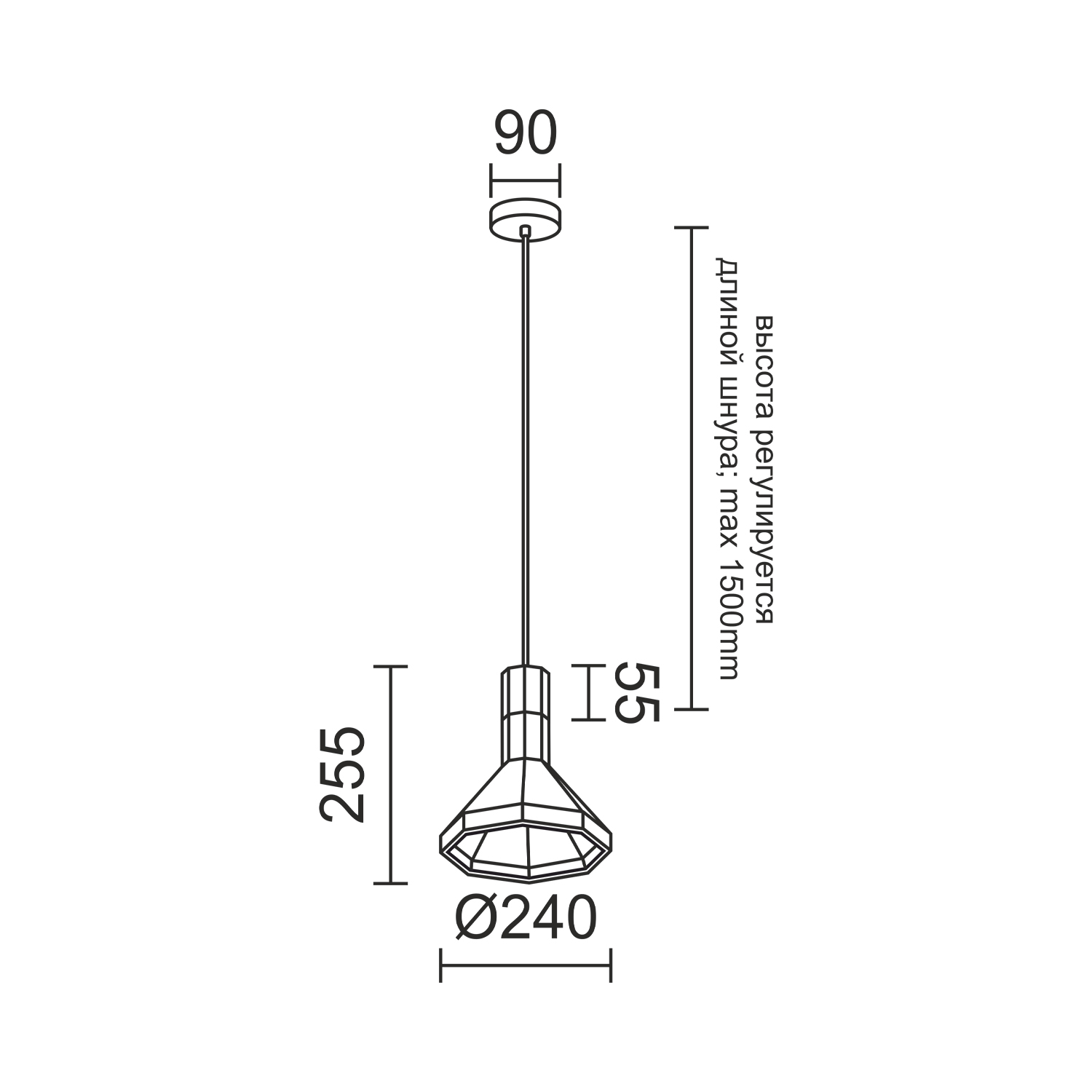 Подвесной накладной светильник Ledron SCOPE C Wood 55 (4949)
