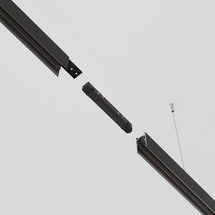 Коннектор питания прямой Exility черный TRA034PC-42B магнитный Maytoni Technical TRA034PC-42B