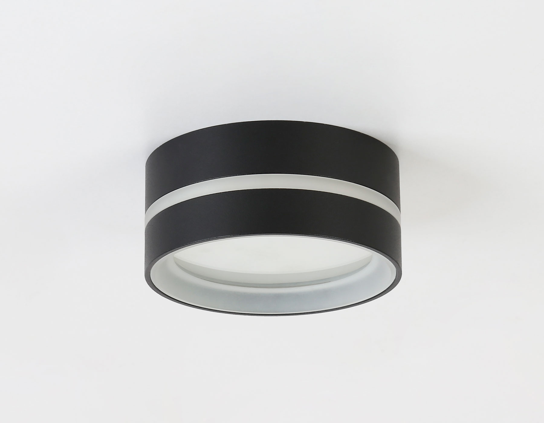 Накладной точечный светильник GX53 с акрилом TN5392 SBK/FR черный песок/белый матовый GX53 IP44 D85*55