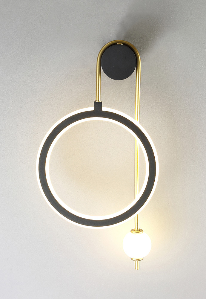 Бра Crystal Lux CORIDA AP25W LED BLACK/GOLD