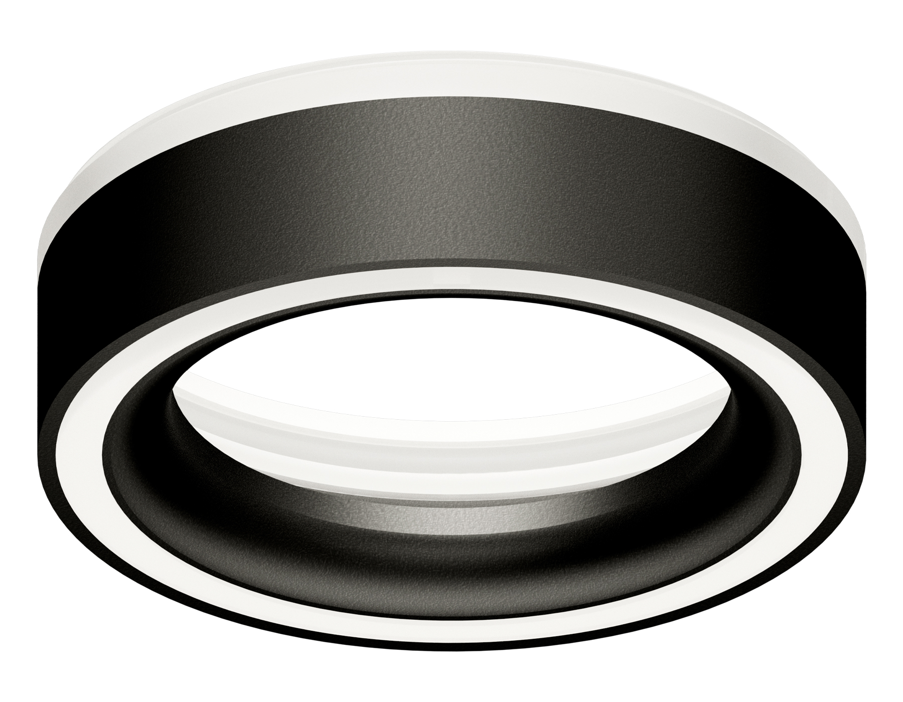 Насадка передняя для корпуса светильника с диаметром отверстия D85mm N8434 SBK/FR черный песок/белый матовый D85*H23mm Out20mm GX53