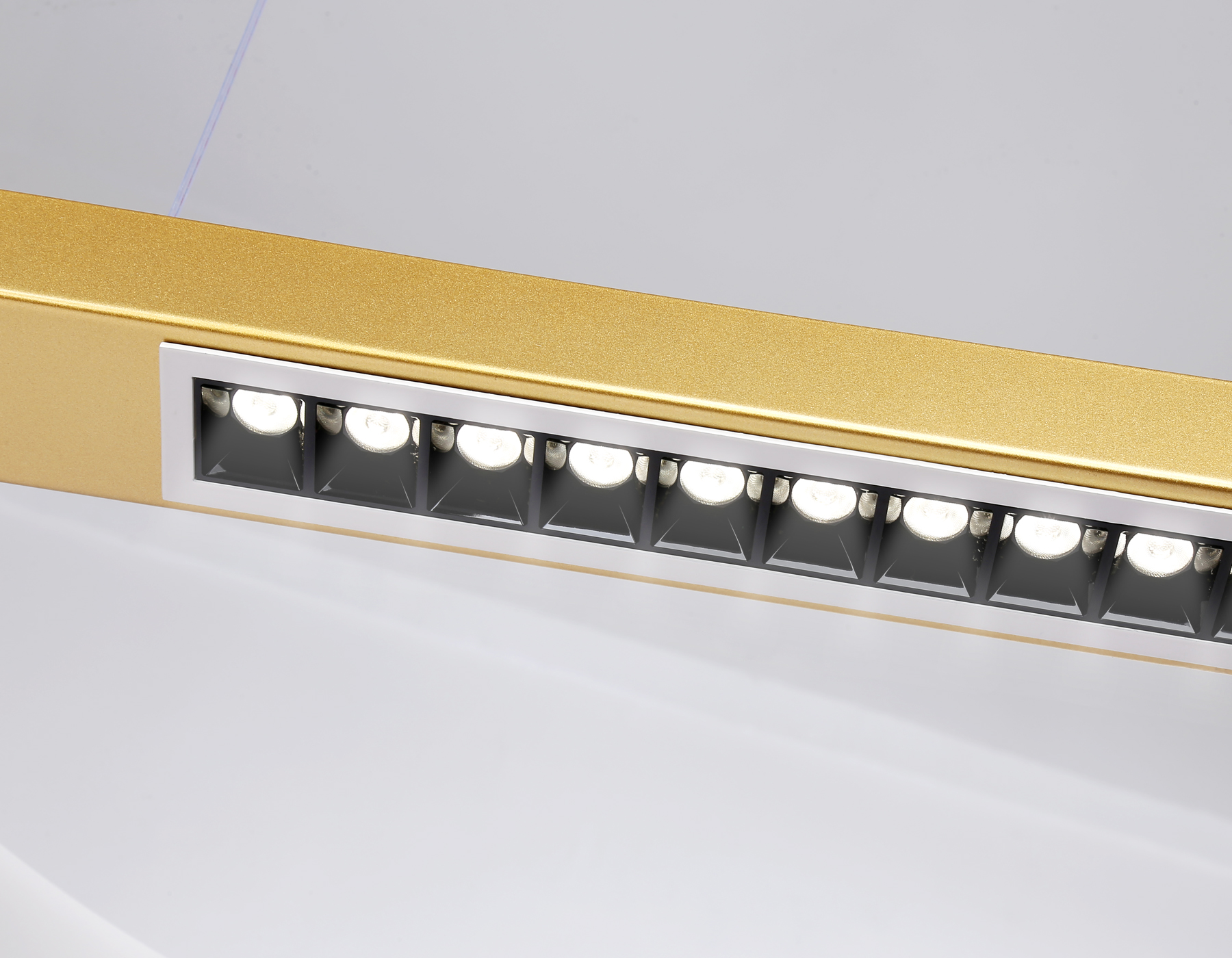 Подвесной светодиодный светильник с пультом управления FL51488 WH/GD белый/золото 62W 3000K-6400K D600*1000 (ПДУ ИК)