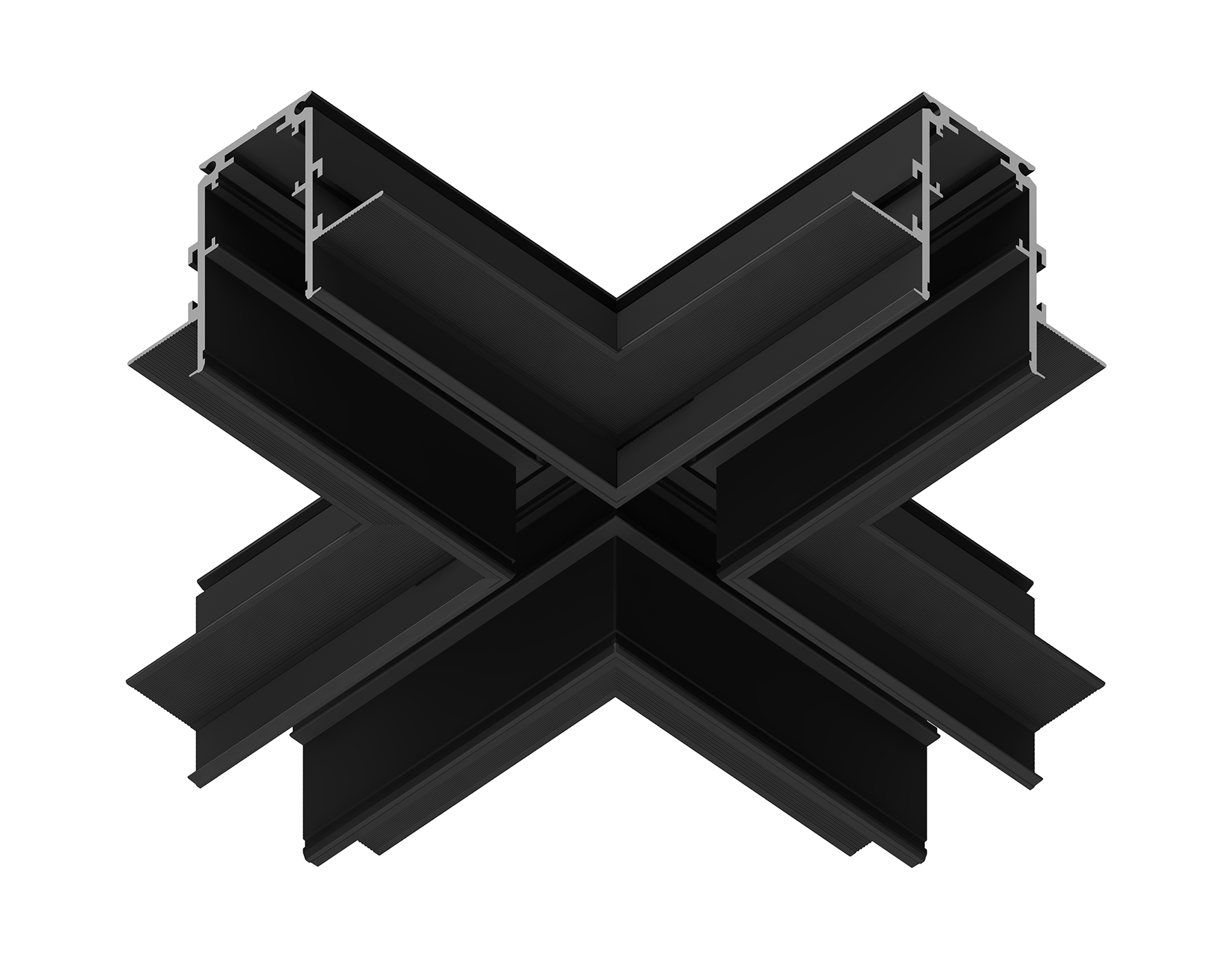 Коннектор х-образный для встраиваемого шинопровода Magnetic GL3358 BK черный коннектор х-образный встраиваемый 170*170*46,8