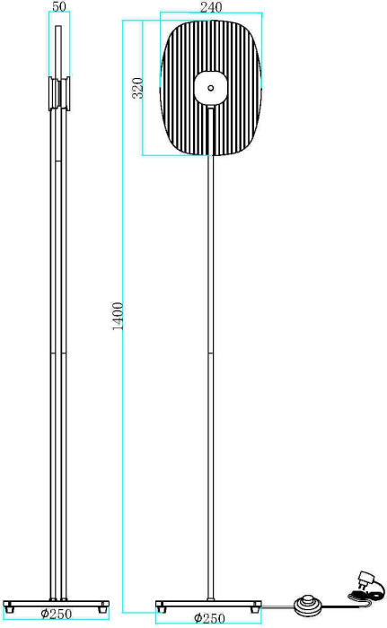 Торшер Eclipse MOD152FL-L1BK (mod152fl-l1bk)
