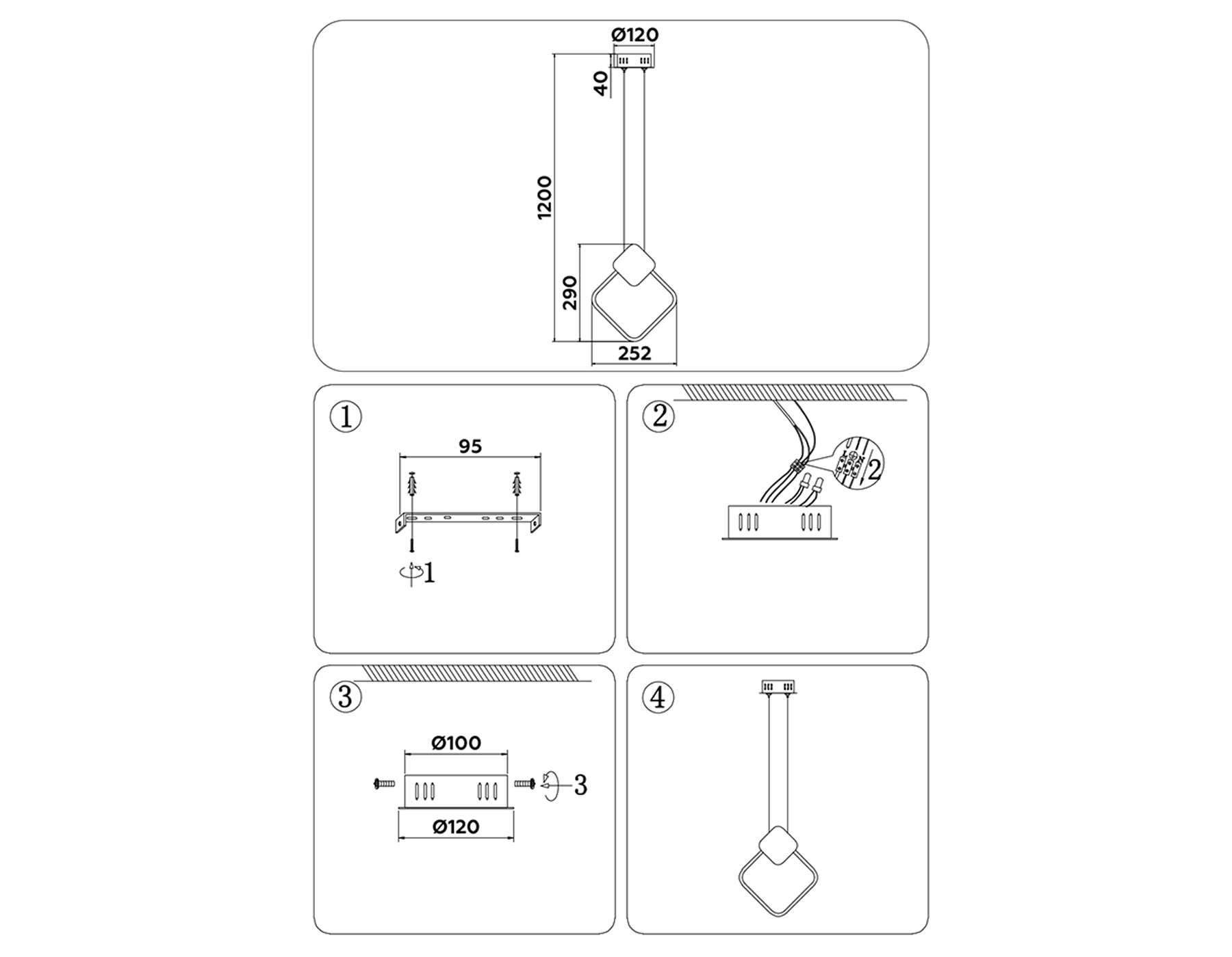 Подвесной светодиодный светильник FL5255 WH белый 11W 4200K 252*20*1200 (без ПДУ)