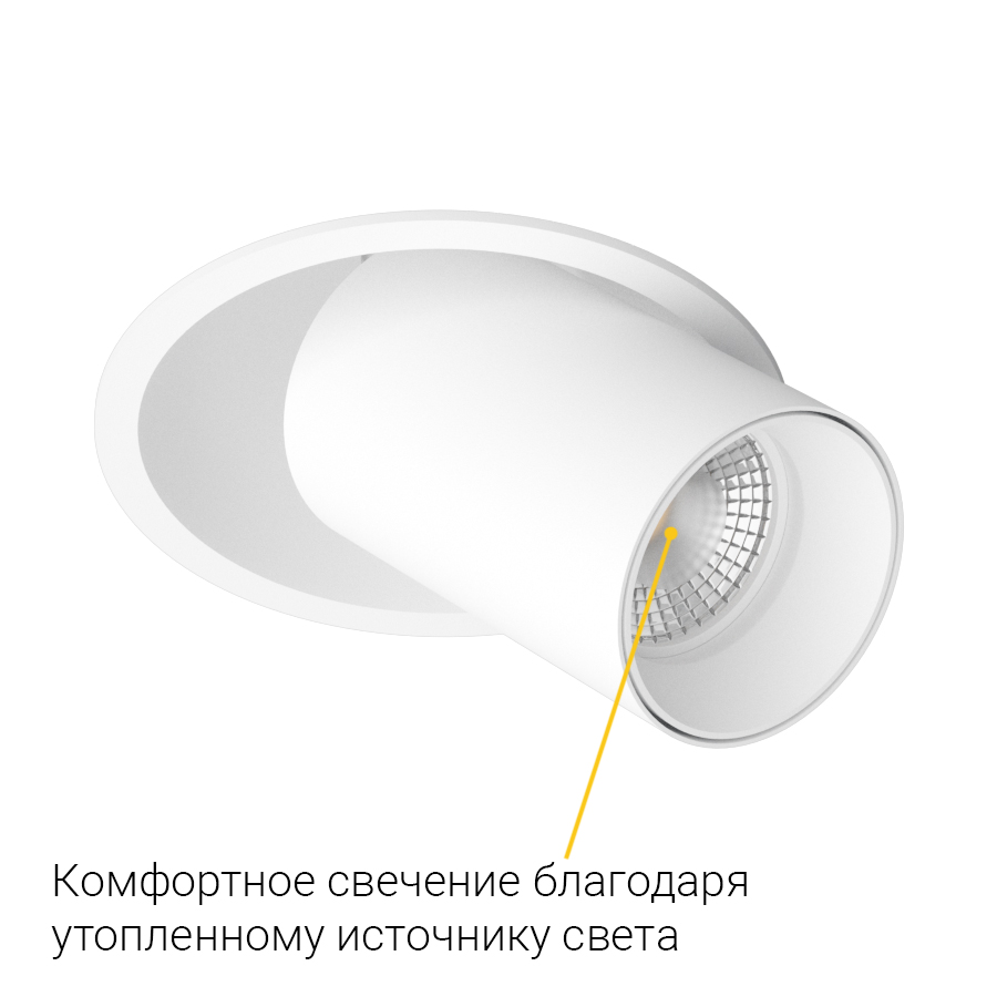 Встраиваемый поворотный светильник под сменную лампу Ledron MJ-1130 White (2319)