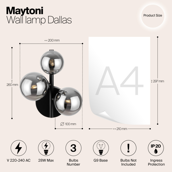 Бра Dallas MOD545WL-03B (mod545wl-03b)