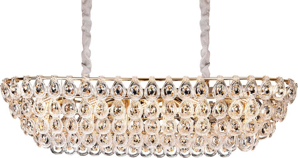 Подвесная люстра хрустальная Newport 5250 52599S gold (5259_9_s_gold)