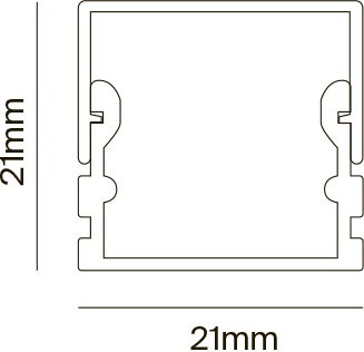 Алюминиевый профиль накладной 21x21 Maytoni Led Strip ALM007S-2M (alm007s-2m)