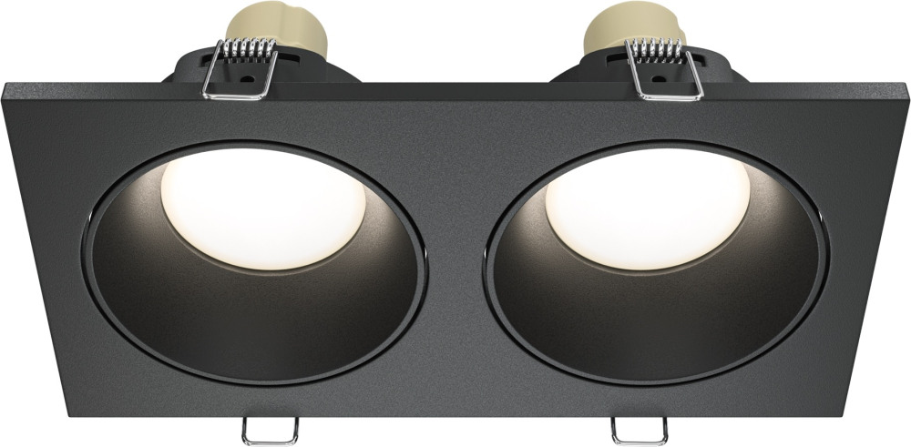 Встраиваемый светильник Zoom GU10 2x50Вт IP 65 Maytoni Technical DL033-2-02B (dl033-2-02b)