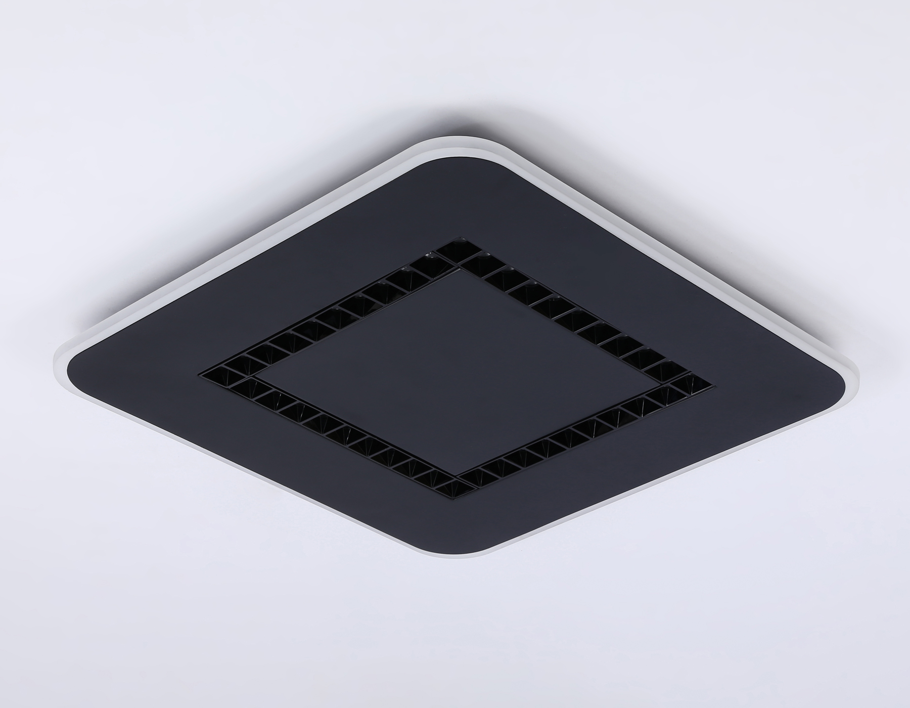 Потолочный светодиодный светильник с пультом FL51419 BK черный 3000K/4200K/6400K 68W 488*488*40 (ПДУ ИК)