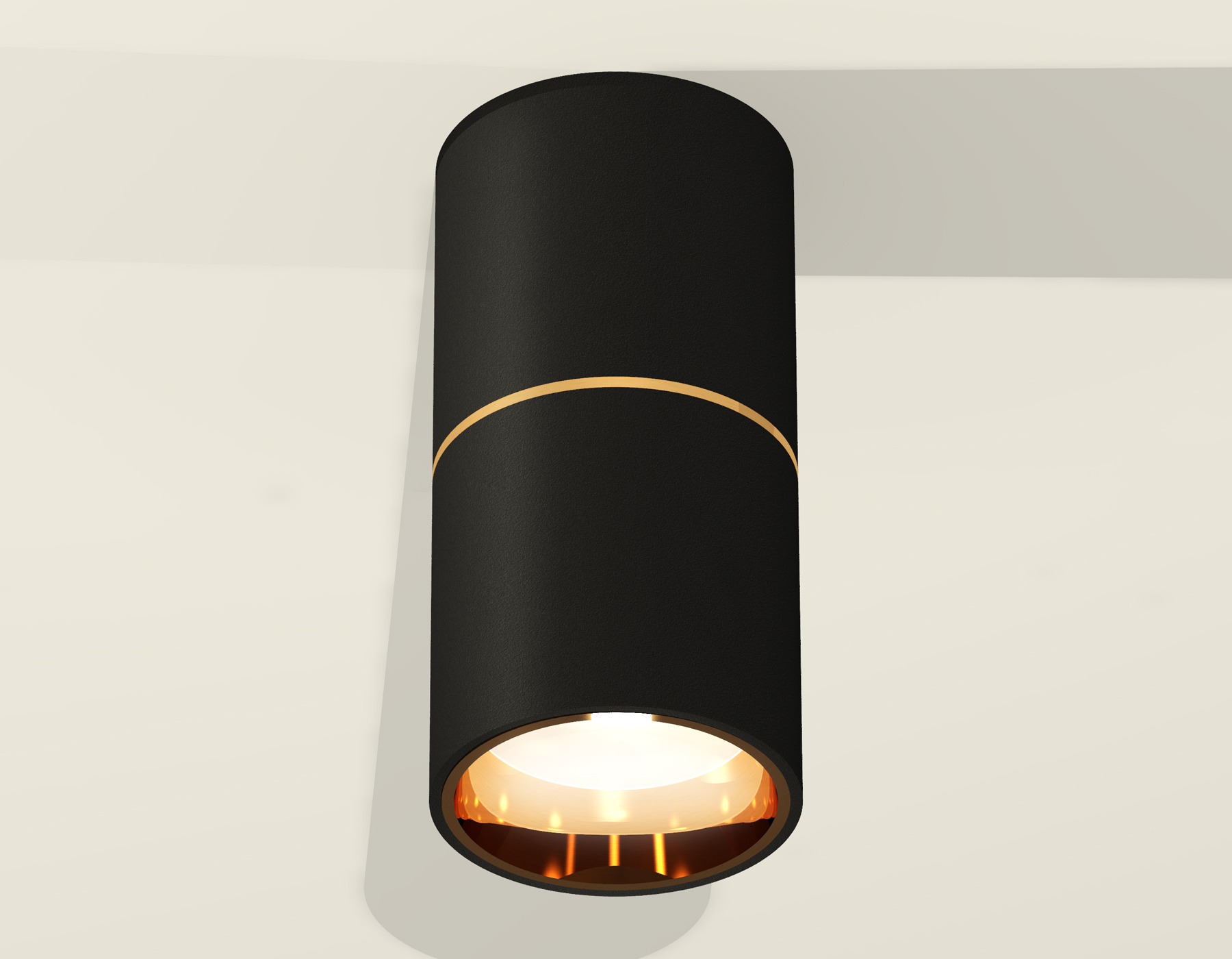 Комплект накладного светильника XS6302082 SBK/PYG черный песок/золото желтое полированное MR16 GU5.3 (C6302, A2062, N6113)