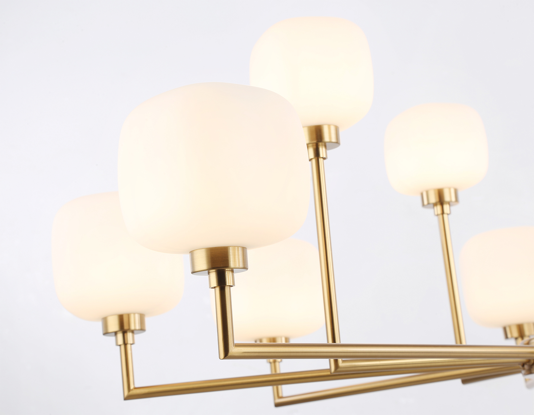 Люстра на штанге с мрамором LH53019/12 BS/FR латунь/белый матовый G9*12 max 40W D910*680