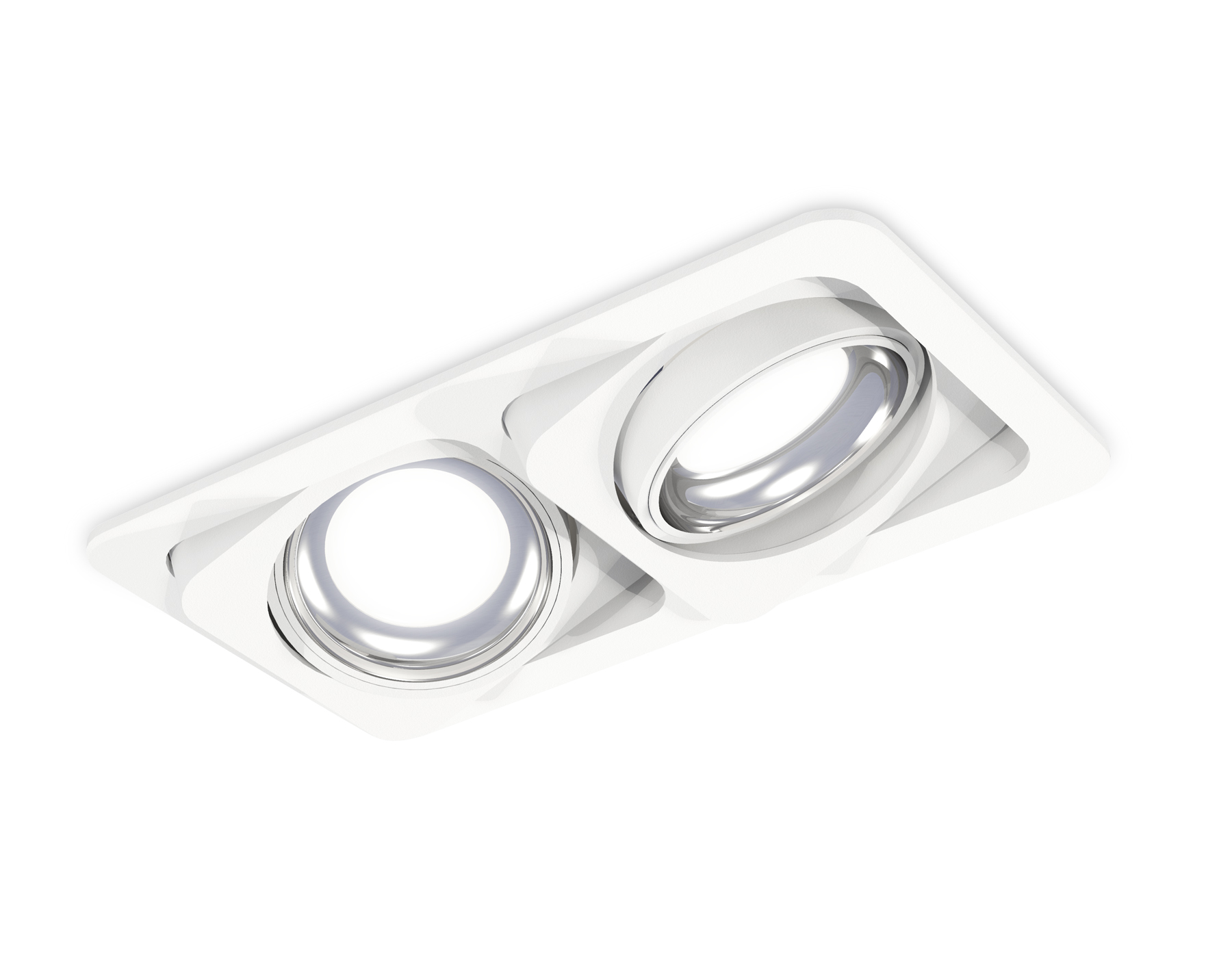 Комплект встраиваемого поворотного светильника XC7663002 SWH/PSL белый песок/серебро полированное MR16 GU5.3 (C7663, N7022)