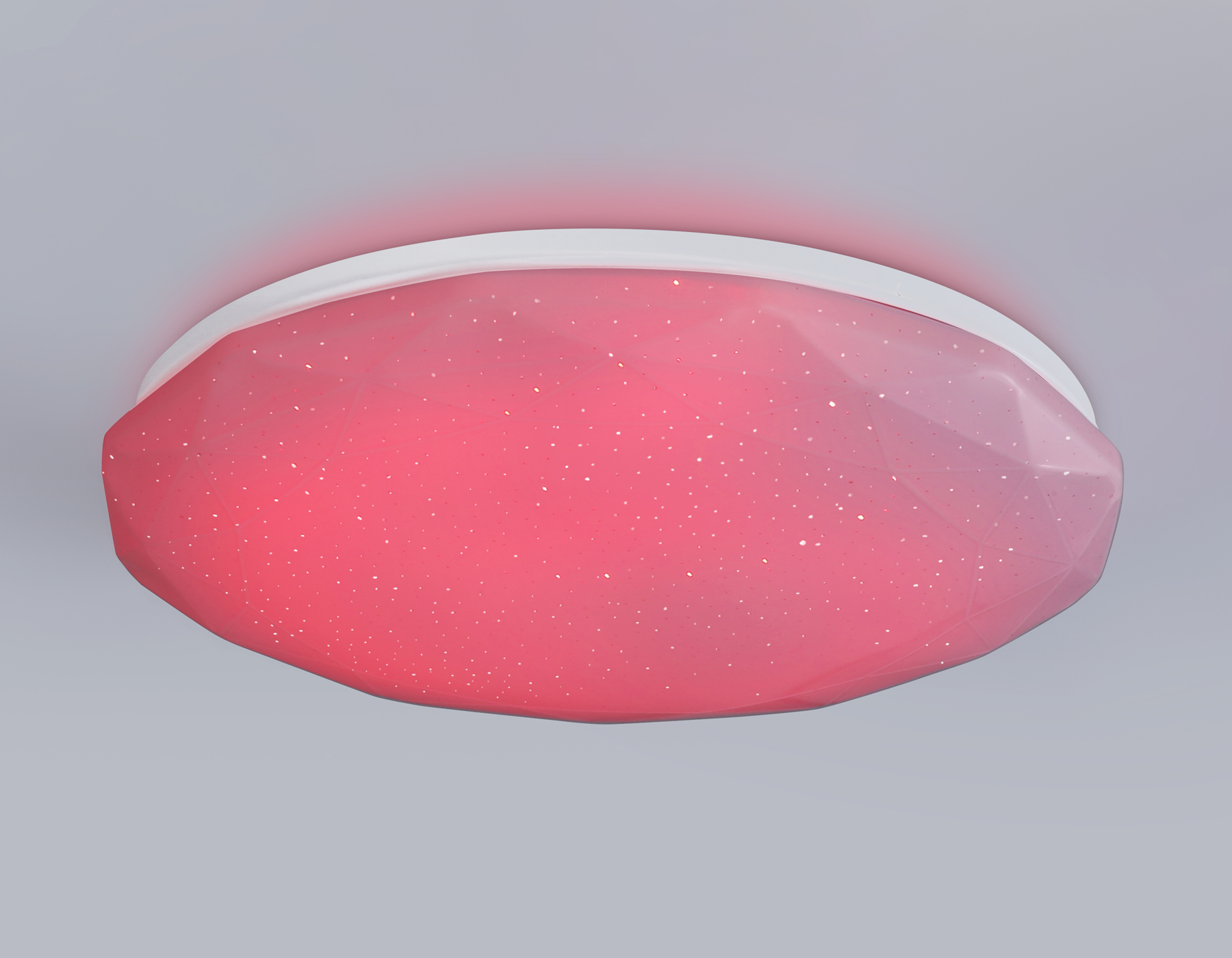 Светодиодный светильник RGB с пультом управления FZ418 WH белый IP20 66W 3000K-6500K+RGB D480*65 (ПДУ ИК)