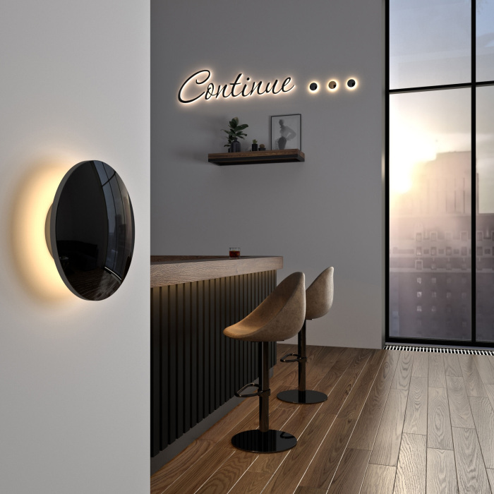 Настенный светильник черный жемчуг Elektrostandard Mini Disc MRL LED 1126 (a061713)