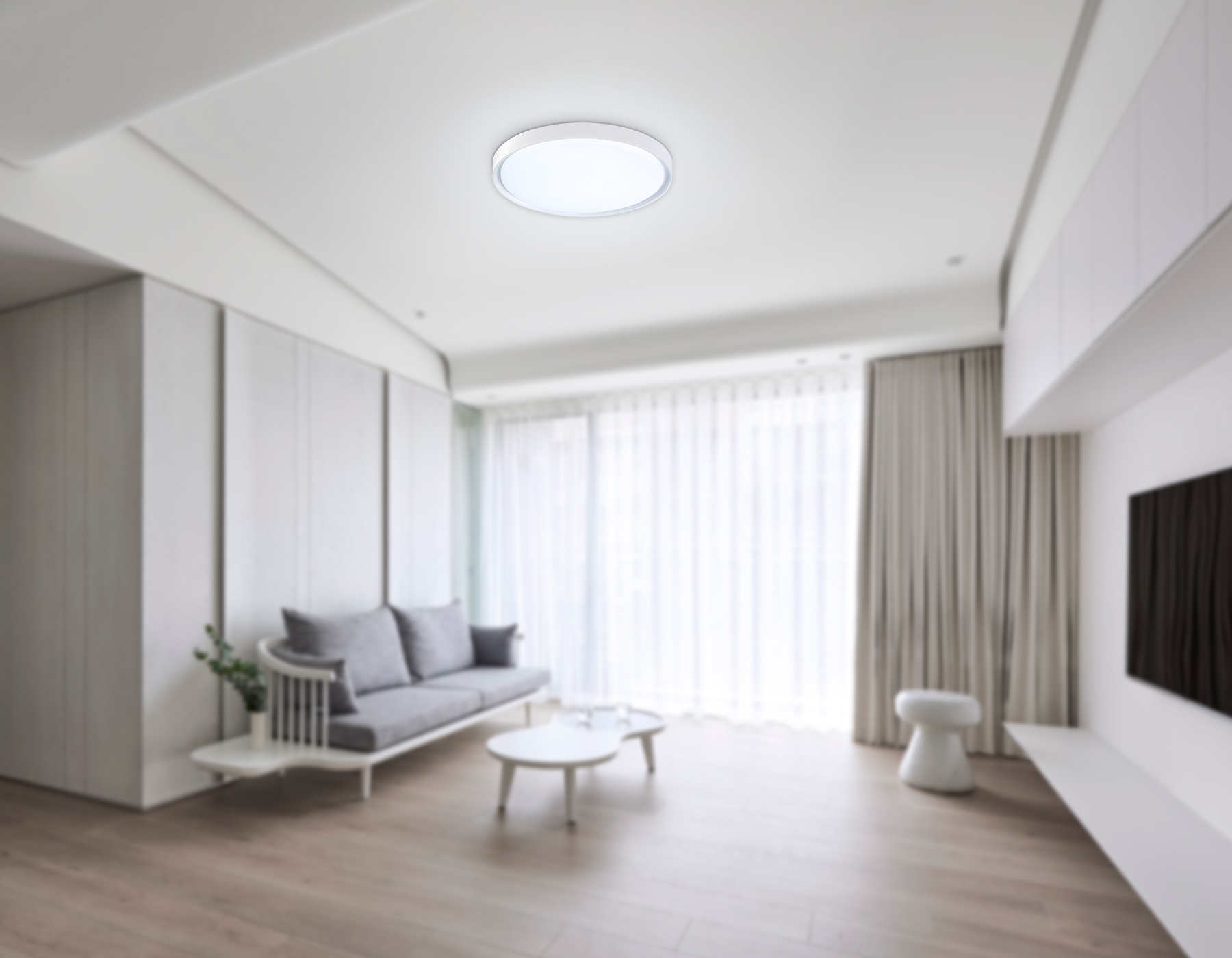 Потолочный светодиодный светильник с высокой степенью защиты IP54 FZ1246 WH белый IP54 12W 5000K D240*60 (Без ПДУ)