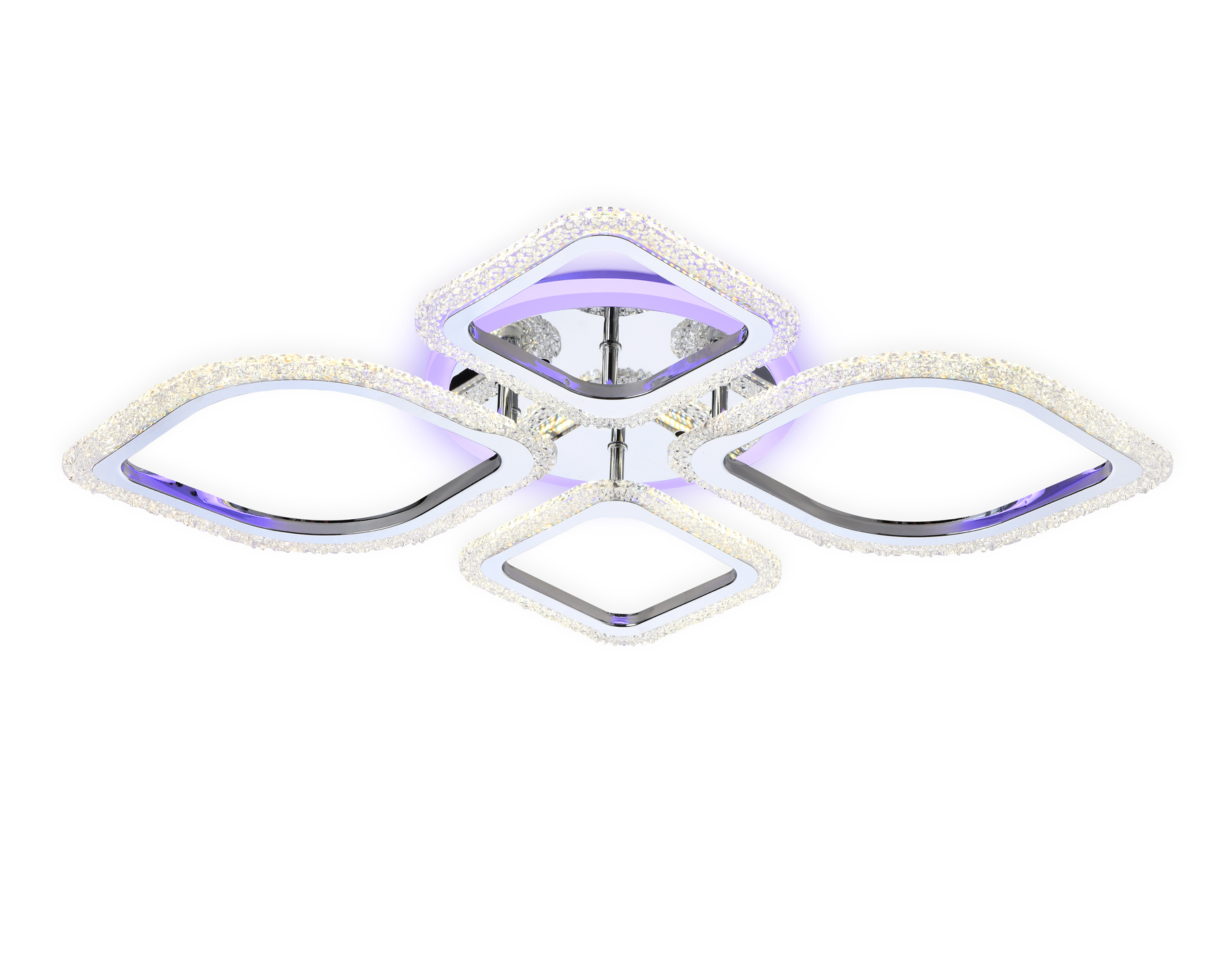 Потолочный светодиодный светильник с пультом FA5148 CH хром 77W 680*630*90 (ПДУ РАДИО 2.4)