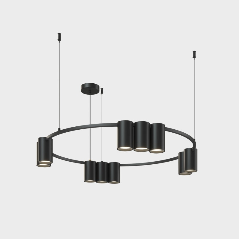 Подвесной светильник Denkirs Orbit DK4065-BK 10xGU10 LED до 15 Вт черный матовый (dk4065-bk)