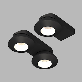 Накладной светодиодный светильник Ledron KRIS SLIM 2 Black-White (2768)