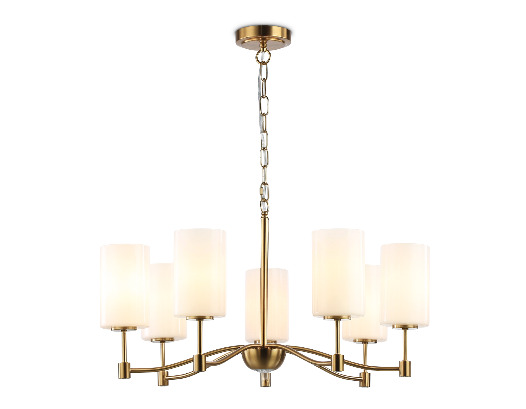 Подвесная люстра LH56053/7 BS/FR латунь/белый матовый E14*7 max 40W D680*950