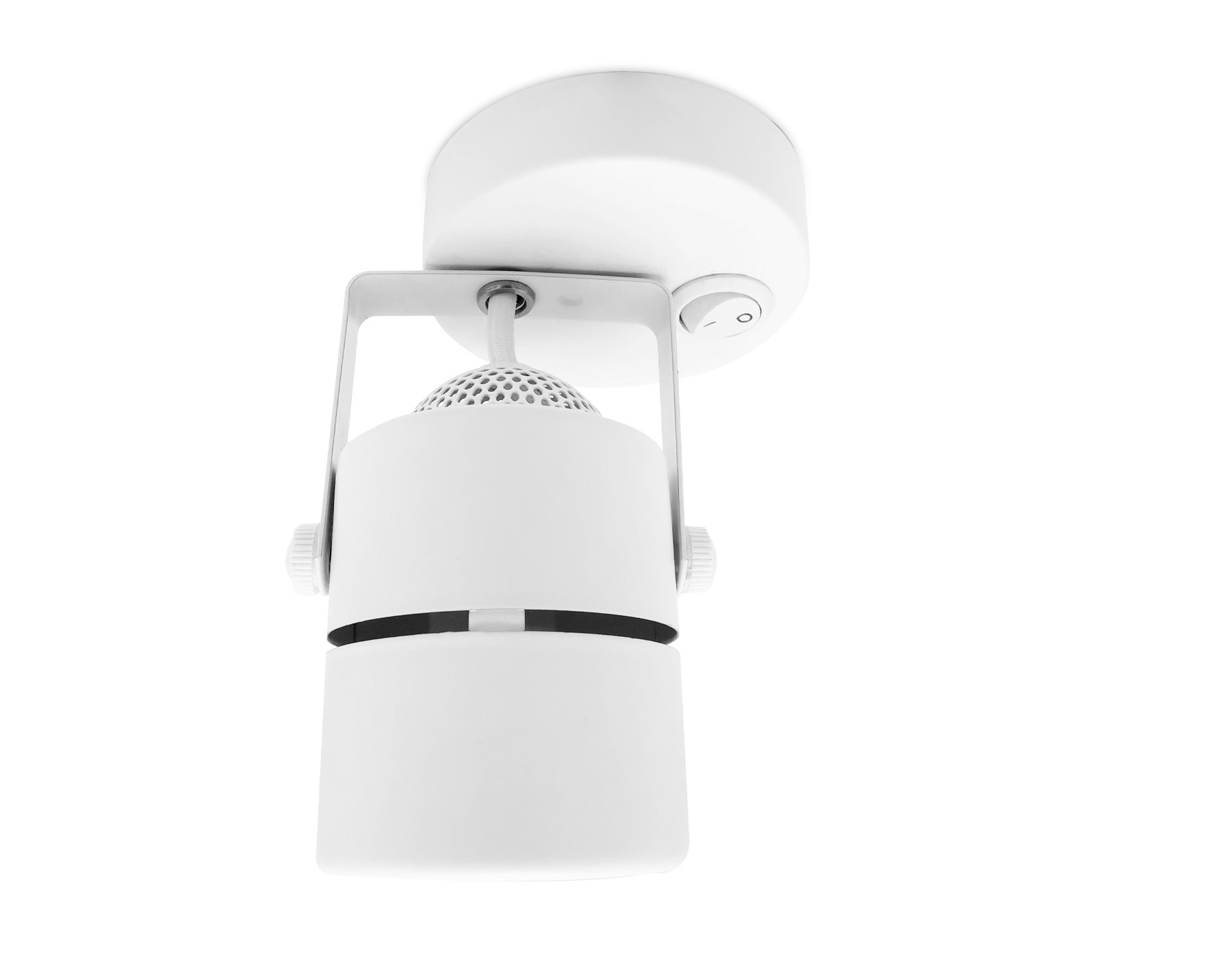 Накладной поворотный светильник с выключателем TA100 WH белый GU10 D80*130*D60