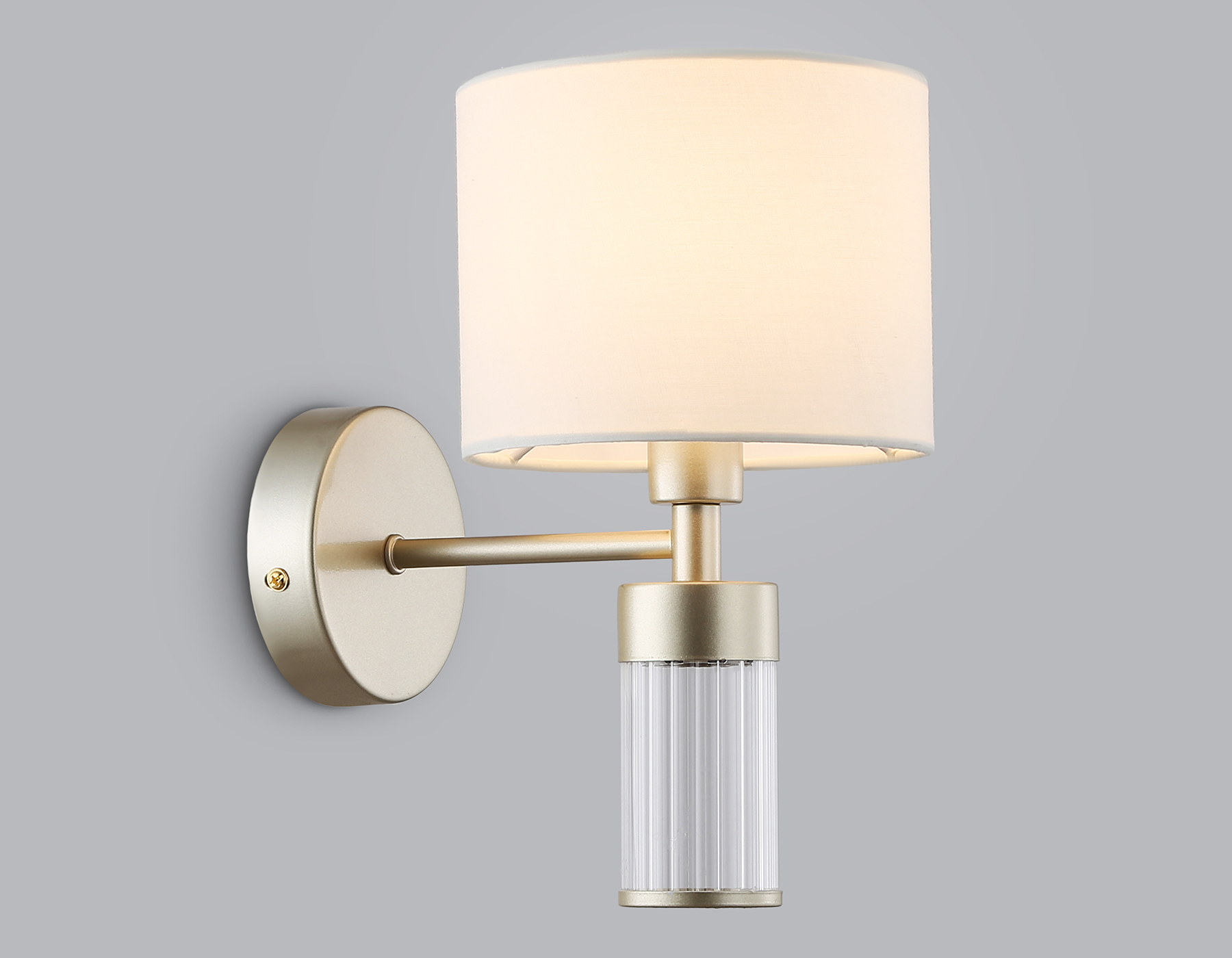 Настенный светильник с абажуром LH71305 CGD/WH золото/белый E14 max 40W 220*150*260