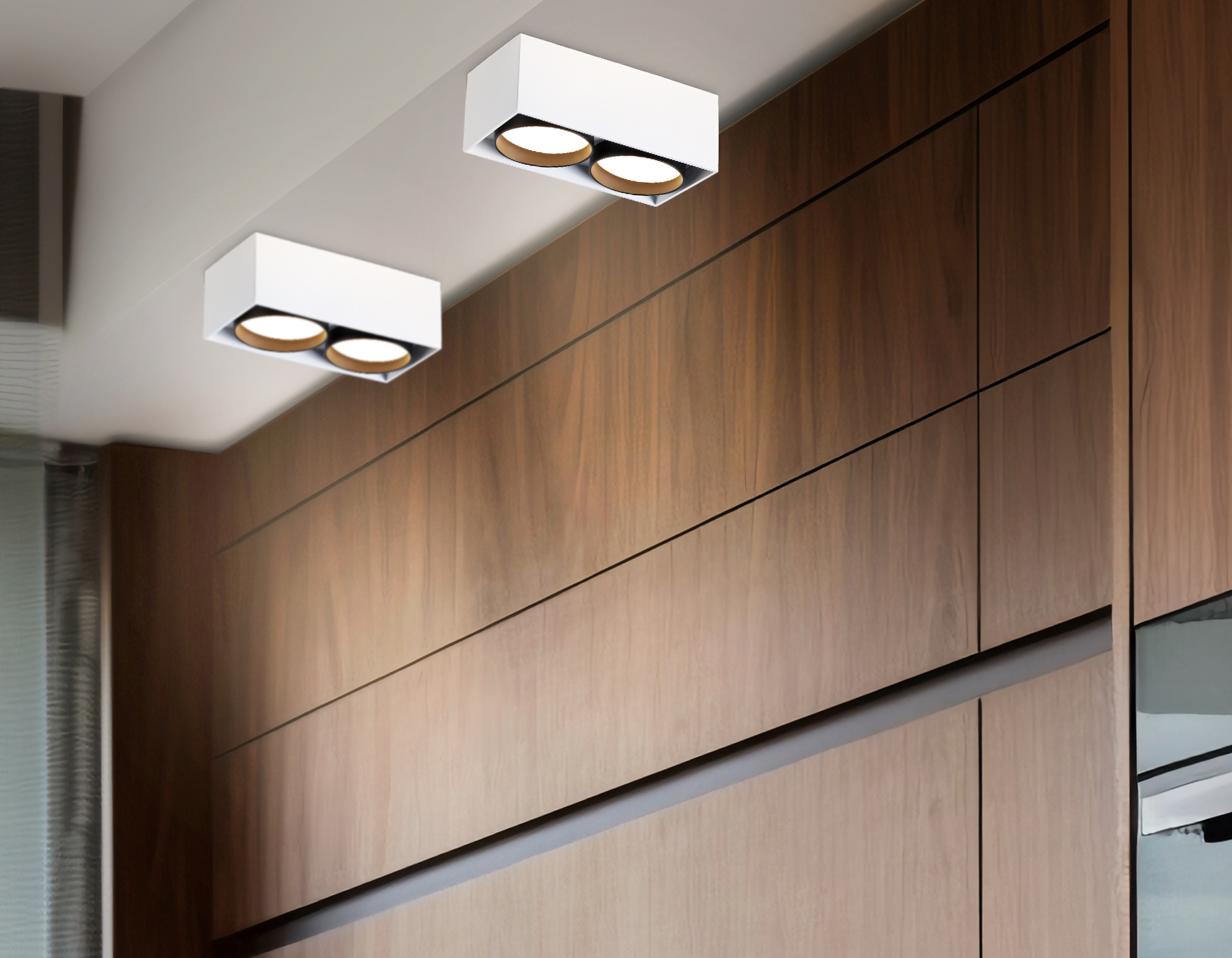 Накладной точечный светильник GX53 TN70872/2 WH/BK белый/черный GX53/2 max 12W 185*92*62