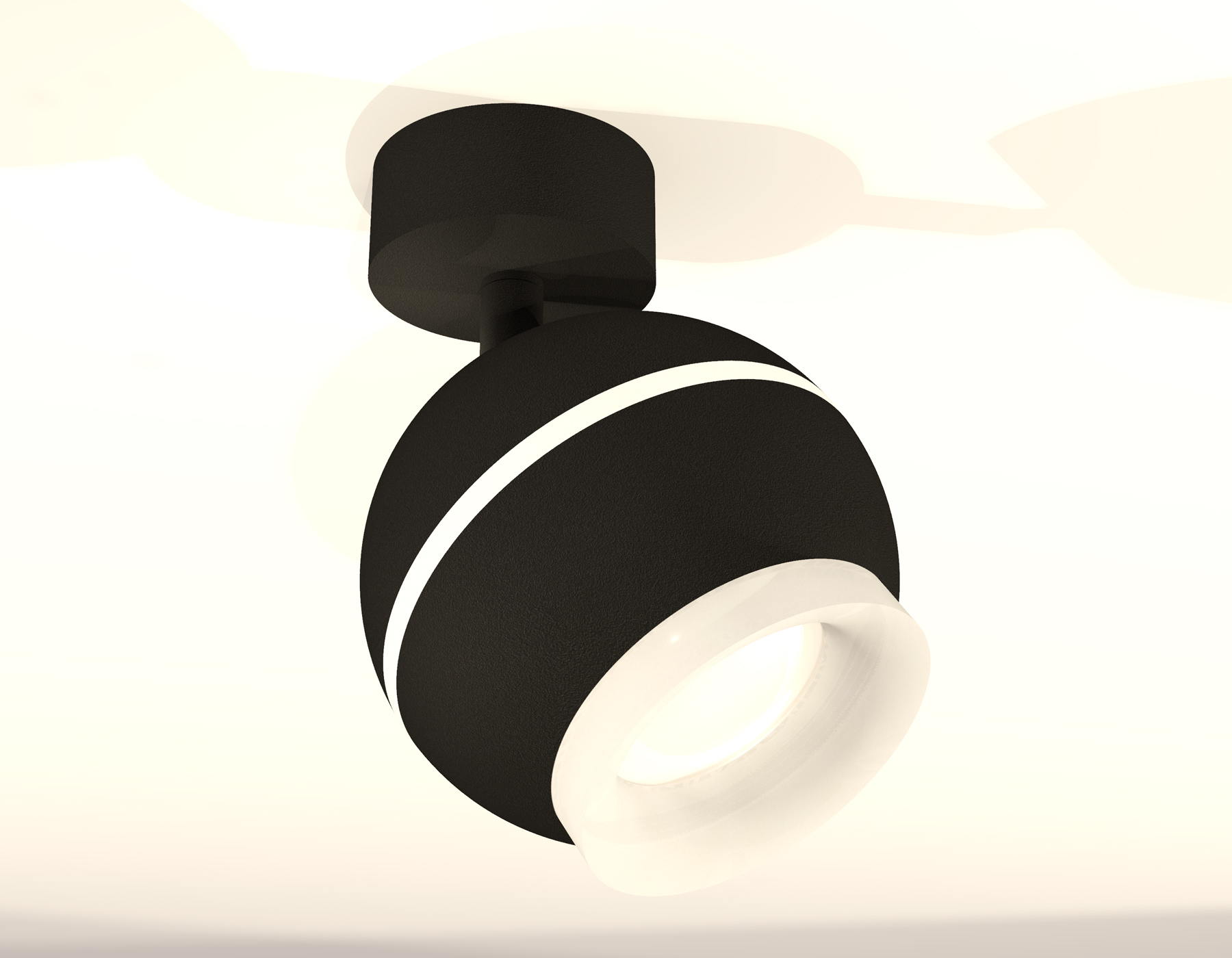 Комплект поворотного светильника с дополнительной подсветкой XM1102017 SBK/FR черный песок/белый матовый MR16 GU5.3 LED 3W 4200K (A2210, C1102, N7165)