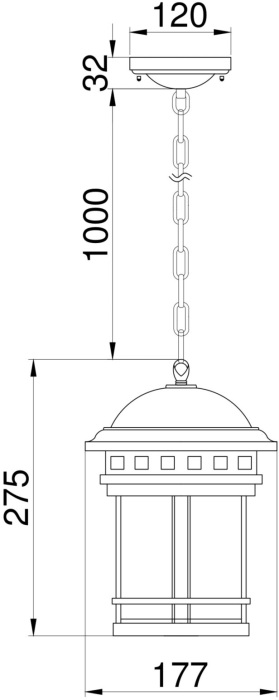 Уличный светильник подвесной Salamanca O031PL-01BR IP44 (o031pl-01br)