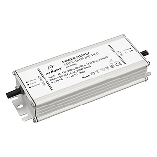 Блок питания ARPV-UH24200-PFC (24V, 8.3A, 200W) (Arlight, IP67 Металл, 7 лет) 028086